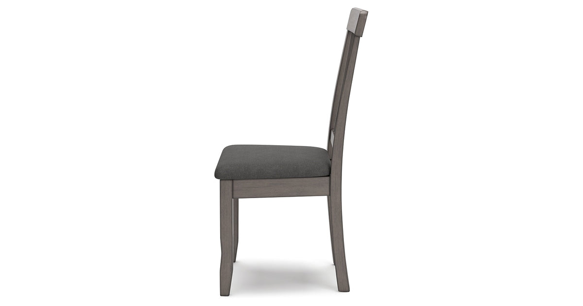 Shullden Gray Dining Table and 4 Chairs by Ashley at Eve Furniture