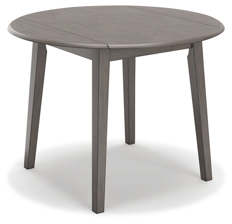 Shullden Gray Dining Table and 4 Chairs by Ashley at Eve Furniture