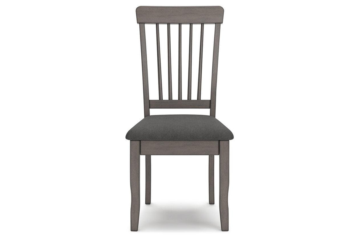 Shullden Gray Dining Table and 4 Chairs by Ashley at Eve Furniture