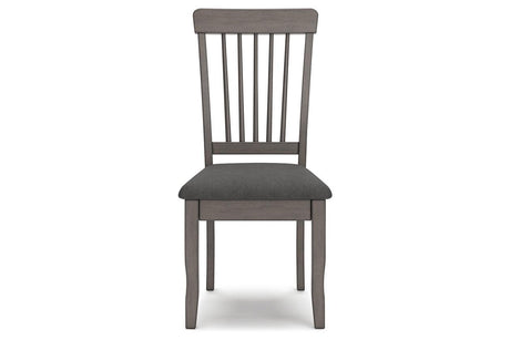 Shullden Gray Dining Table and 4 Chairs by Ashley at Eve Furniture