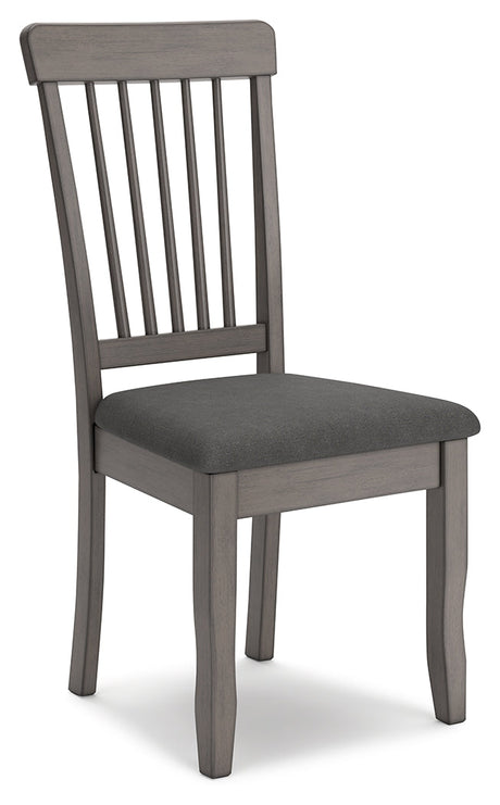 Shullden Gray Dining Table and 4 Chairs by Ashley at Eve Furniture