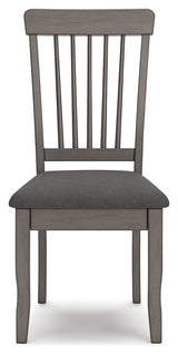 Shullden Gray Dining Table and 4 Chairs by Ashley at Eve Furniture