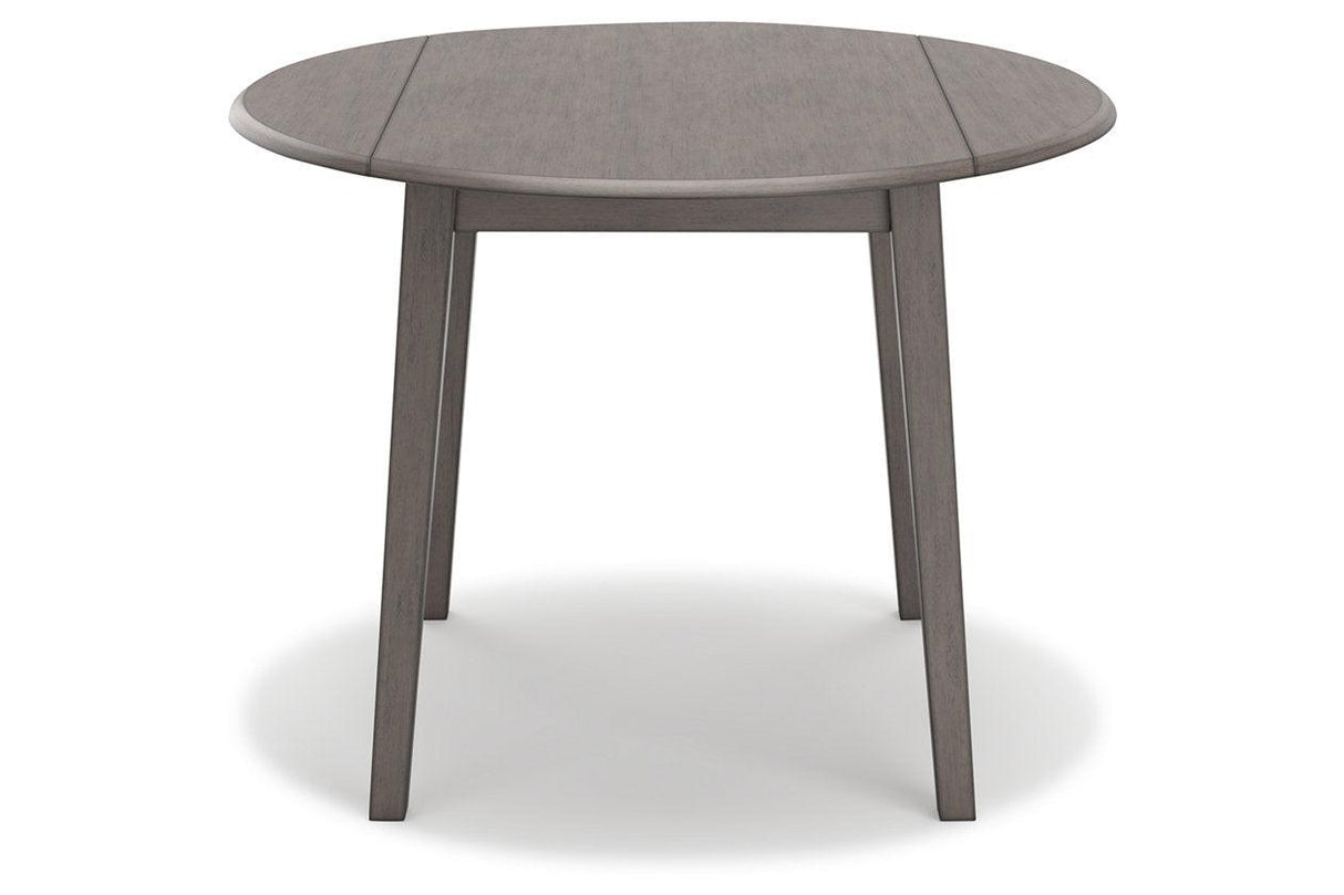 Shullden Gray Dining Table and 4 Chairs by Ashley at Eve Furniture