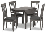 Shullden Gray Drop Leaf Dining Table by Ashley at Eve Furniture