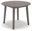 Shullden Gray Drop Leaf Dining Table by Ashley at Eve Furniture