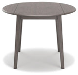 Shullden Gray Drop Leaf Dining Table by Ashley at Eve Furniture