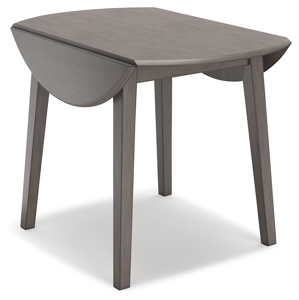 Shullden Gray Drop Leaf Dining Table