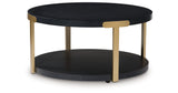 Shylore Black/Brass Finish Table (Set of 3) by ASHLEY FURNITURE at Eve Furniture