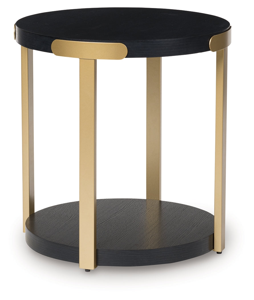 Shylore Black/Brass Finish Table (Set of 3) by ASHLEY FURNITURE at Eve Furniture
