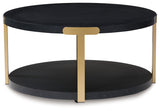 Shylore Black/Brass Finish Table (Set of 3) by ASHLEY FURNITURE at Eve Furniture