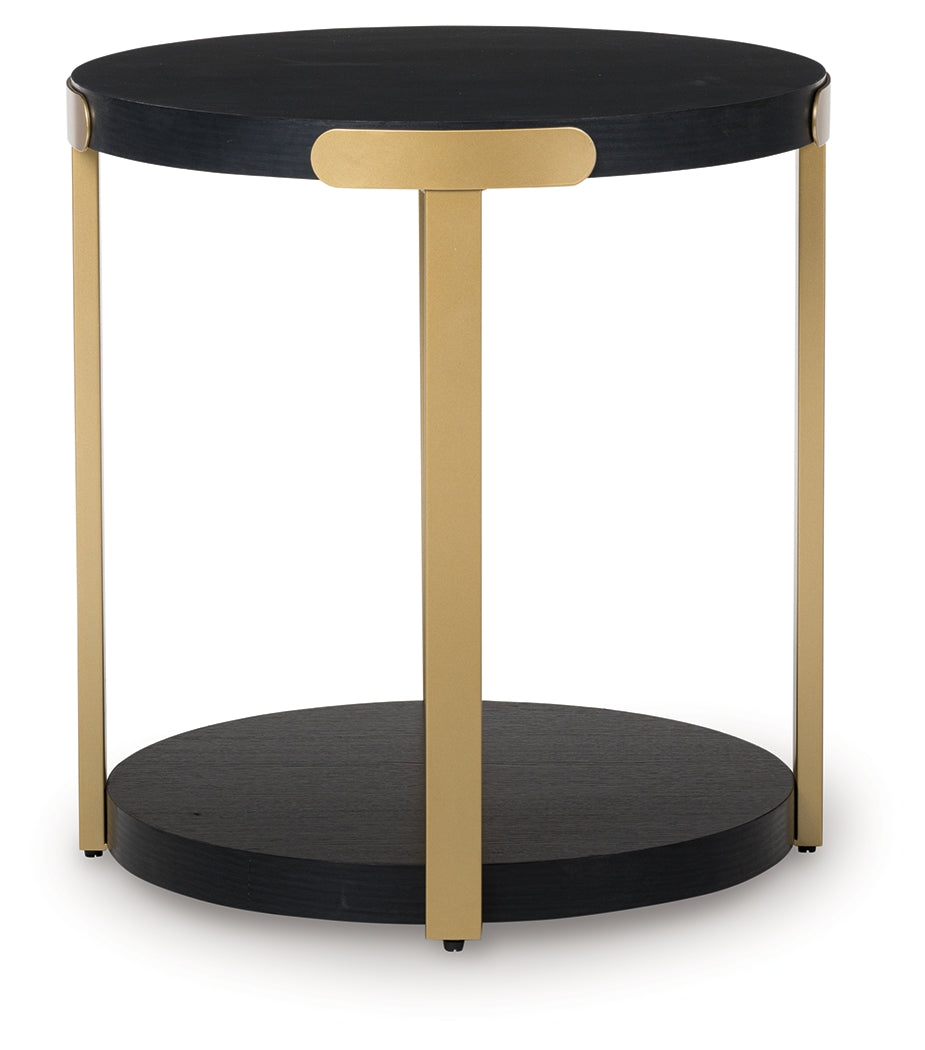 Shylore Black/Brass Finish Table (Set of 3) by ASHLEY FURNITURE at Eve Furniture