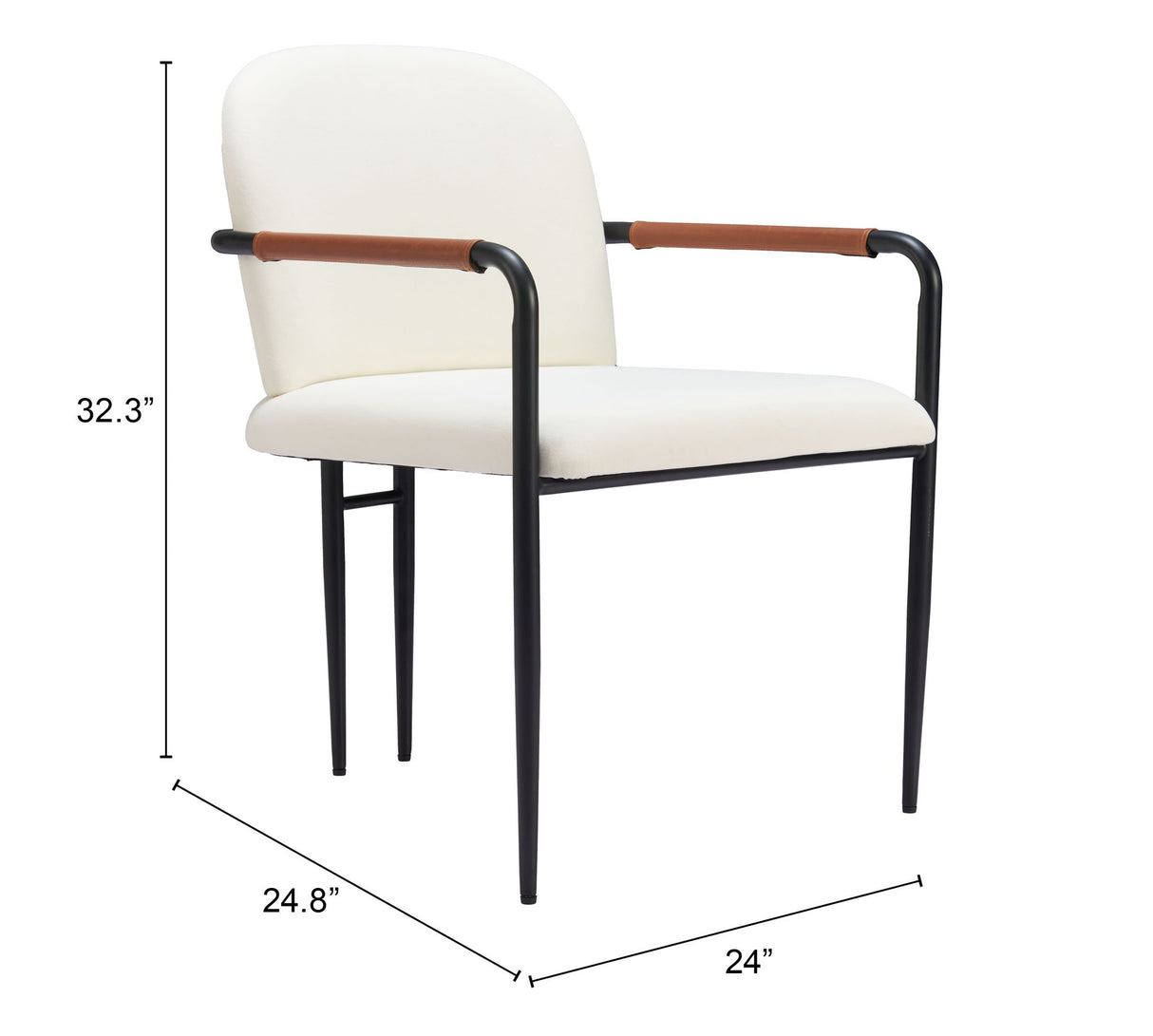 Sibu Dining Chair Cream by Zuomod at Eve Furniture