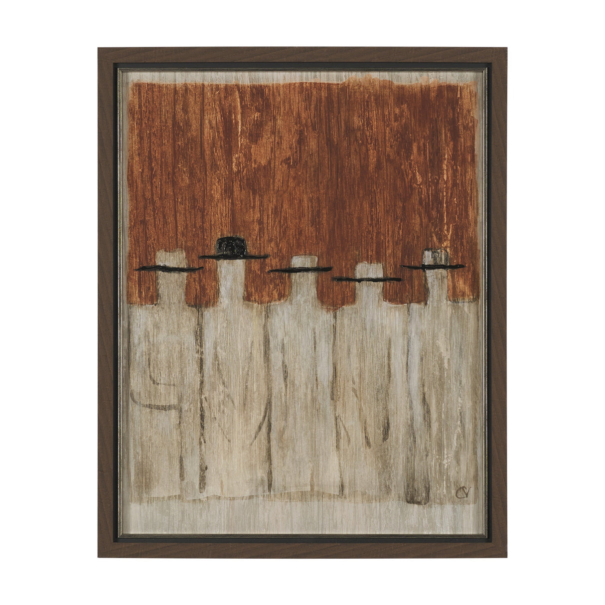 Side by Side by Mercana Studio Hand Embelished Framed Artwork Matted under Glass by Mercana at Eve Furniture