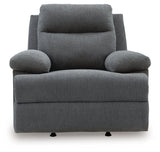 Side-Swipe Charcoal Manual Recliner by Ashley at Eve Furniture
