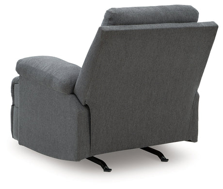 Side-Swipe Charcoal Manual Recliner by Ashley at Eve Furniture