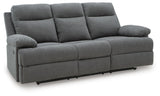 Side-Swipe Charcoal Reclining Living Room Set by Ashley at Eve Furniture