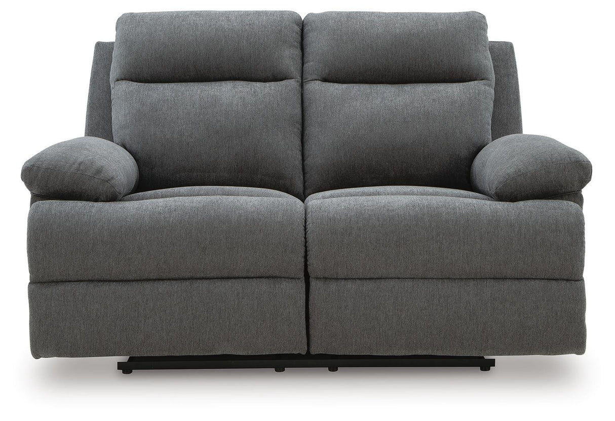 Side-Swipe Charcoal Reclining Living Room Set by Ashley at Eve Furniture