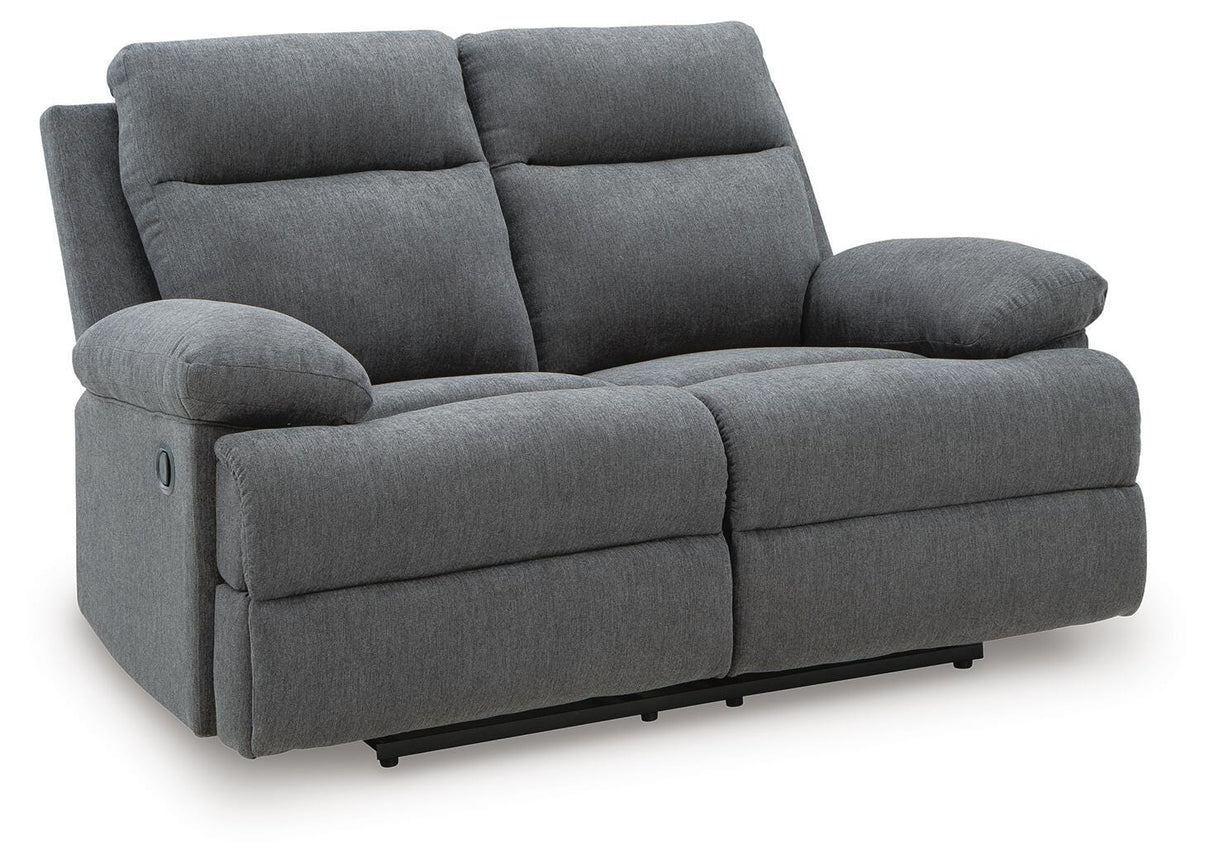 Side-Swipe Charcoal Reclining Living Room Set by Ashley at Eve Furniture