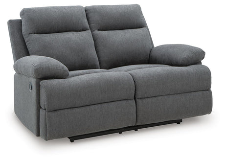 Side-Swipe Charcoal Reclining Living Room Set by Ashley at Eve Furniture