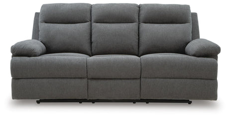 Side-Swipe Charcoal Reclining Living Room Set by Ashley at Eve Furniture