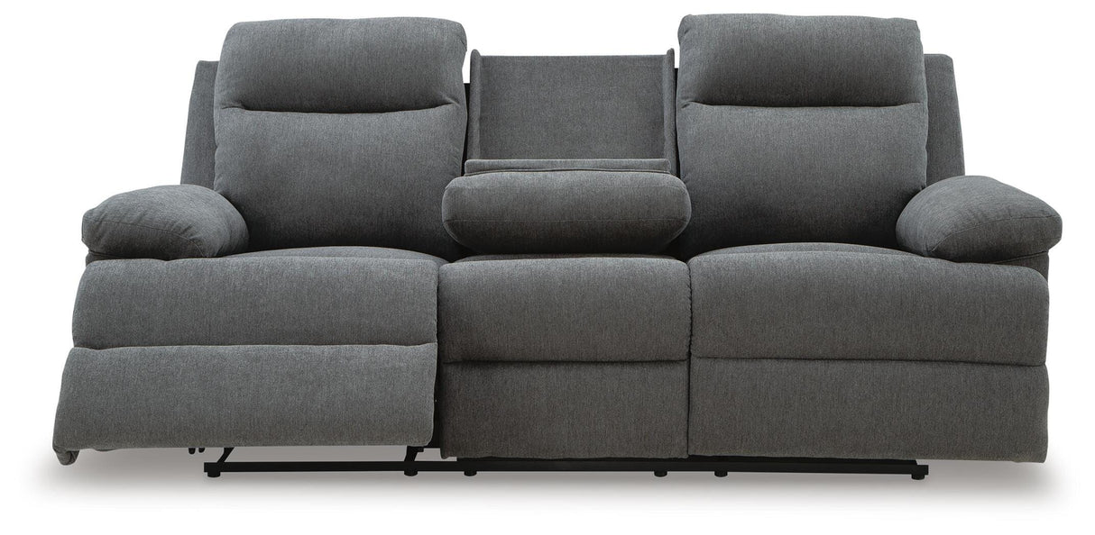 Side-Swipe Charcoal Reclining Living Room Set by Ashley at Eve Furniture