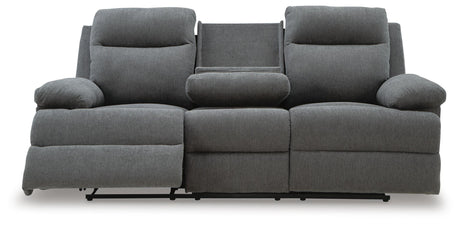 Side-Swipe Charcoal Reclining Living Room Set by Ashley at Eve Furniture