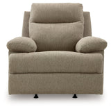 Side-Swipe Mocha Rocker Recliner by Ashley at Eve Furniture