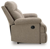 Side-Swipe Mocha Manual Reclining Sofa and Loveseat by Ashley at Eve Furniture