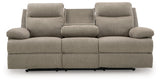 Side-Swipe Mocha Manual Reclining Sofa and Loveseat by Ashley at Eve Furniture