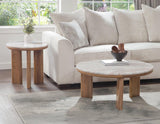 Sidney 3-Piece Round Toronto Brown Marble Top Table Set by Steve Silver at Eve Furniture