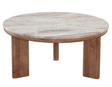 Sidney 3-Piece Round Toronto Brown Marble Top Table Set by Steve Silver at Eve Furniture