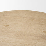 Siena 42" Round Travertine Pedestal Dining Table by Mercana at Eve Furniture