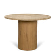 Siena 42" Round Travertine Pedestal Dining Table by Mercana at Eve Furniture