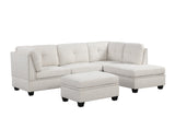 Sienna Boucle Sand Sectional with Ottoman by Happy Homes at Eve Furniture