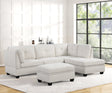 Sienna Boucle Sand Sectional with Ottoman by Happy Homes at Eve Furniture