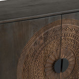 Sienna Brown/Black Four-Door Sideboard by Crestview at Eve Furniture