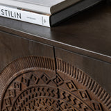 Sienna Brown/Black Four-Door Sideboard by Crestview at Eve Furniture