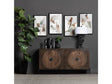 Sienna Brown/Black Four-Door Sideboard by Crestview at Eve Furniture