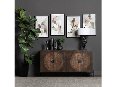 Sienna Brown/Black Four-Door Sideboard by Crestview at Eve Furniture