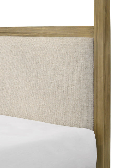 Sienna Rustic Natural Canopy Platform Bedroom Set by Crown Mark at Eve Furniture