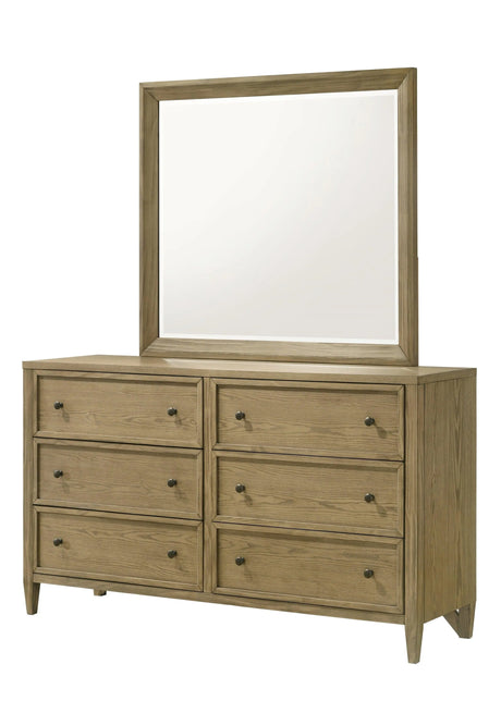 Sienna Rustic Natural Canopy Platform Bedroom Set by Crown Mark at Eve Furniture