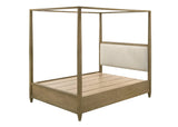 Sienna Rustic Natural King Canopy Platform Bed by Crown Mark at Eve Furniture