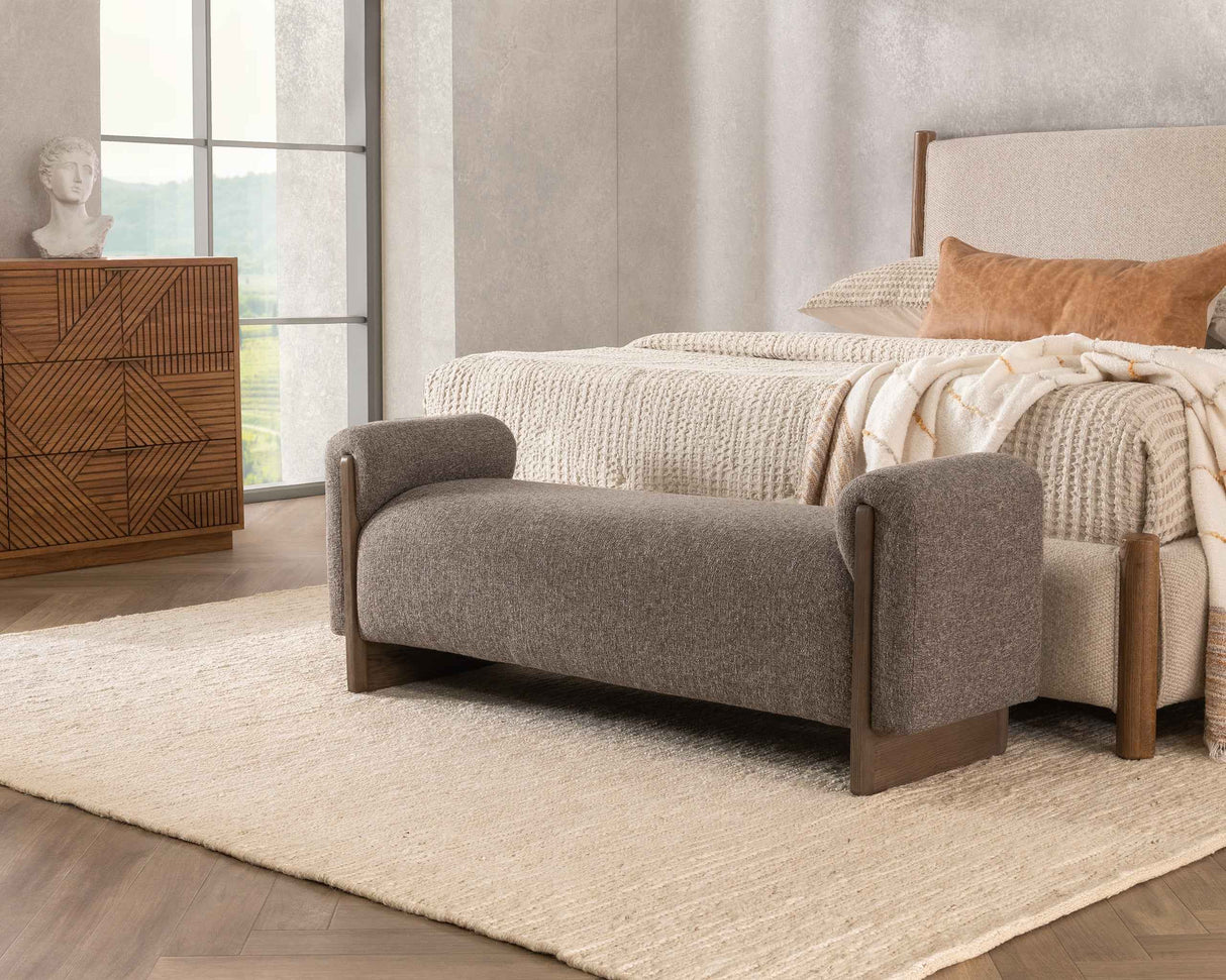 Sierra Bronzed Cocoa Accent Bench by Classic Home at Eve Furniture
