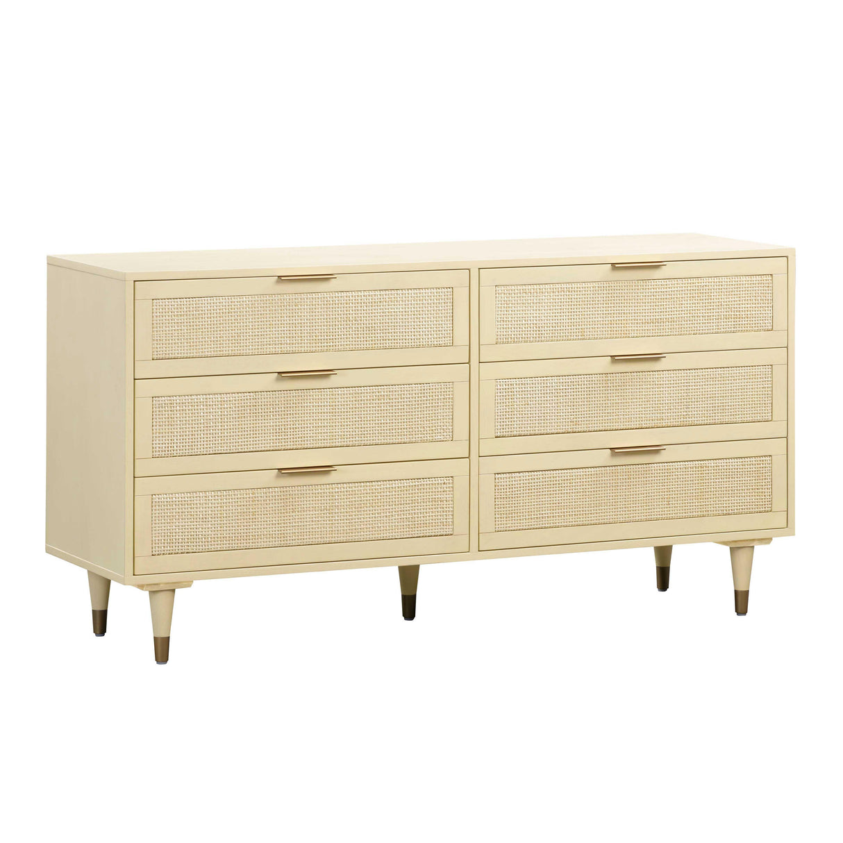 Sierra Cane 6 Drawer Dresser by TOV Furniture at Eve Furniture