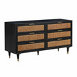 Sierra Cane 6 Drawer Dresser by TOV Furniture at Eve Furniture