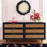Sierra Cane 6 Drawer Dresser by TOV Furniture at Eve Furniture