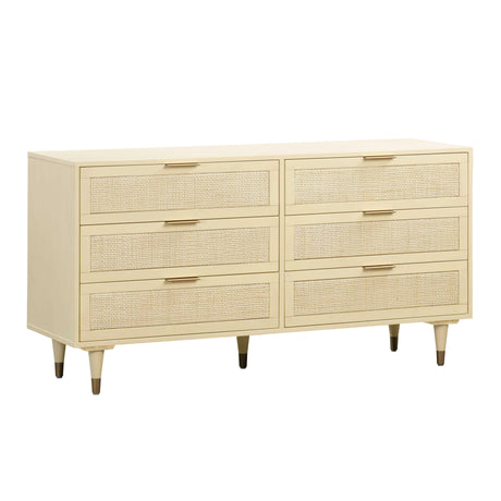 Sierra Cane 6 Drawer Dresser by TOV Furniture at Eve Furniture