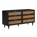 Sierra Cane 6 Drawer Dresser by TOV Furniture at Eve Furniture