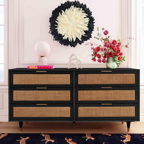 Sierra Cane 6 Drawer Dresser by TOV Furniture at Eve Furniture