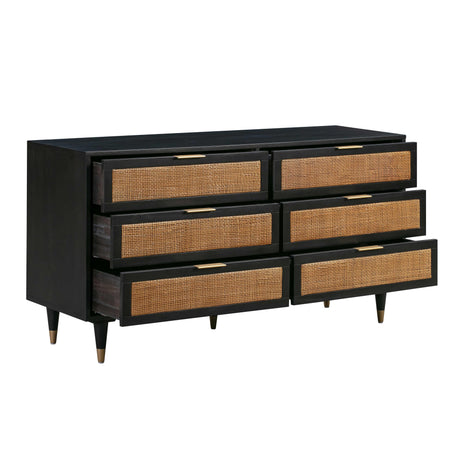 Sierra Cane 6 Drawer Dresser by TOV Furniture at Eve Furniture